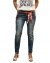 Джинсы женские PRETTY BABY бойфренды синие стрейч с ремнем 1501 - фото 1 Джинсы женские PRETTY BABY бойфренды синие стрейч с ремнем 1501 - фото 1
